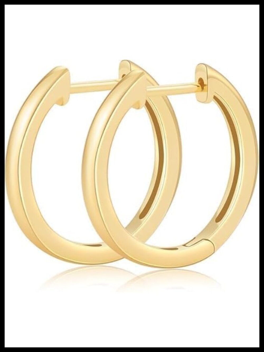 14K Gold Plated Huggie Hoop Earrings for Women Small Minimalist